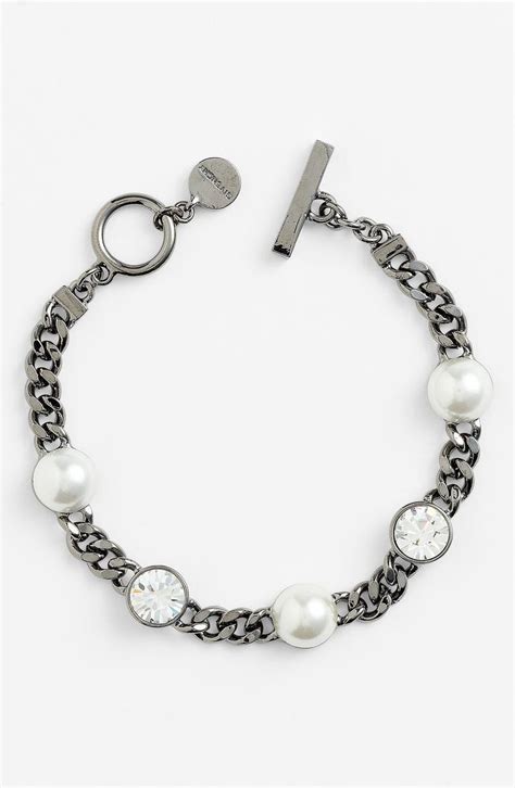 givenchy link toggle pearl bracelet